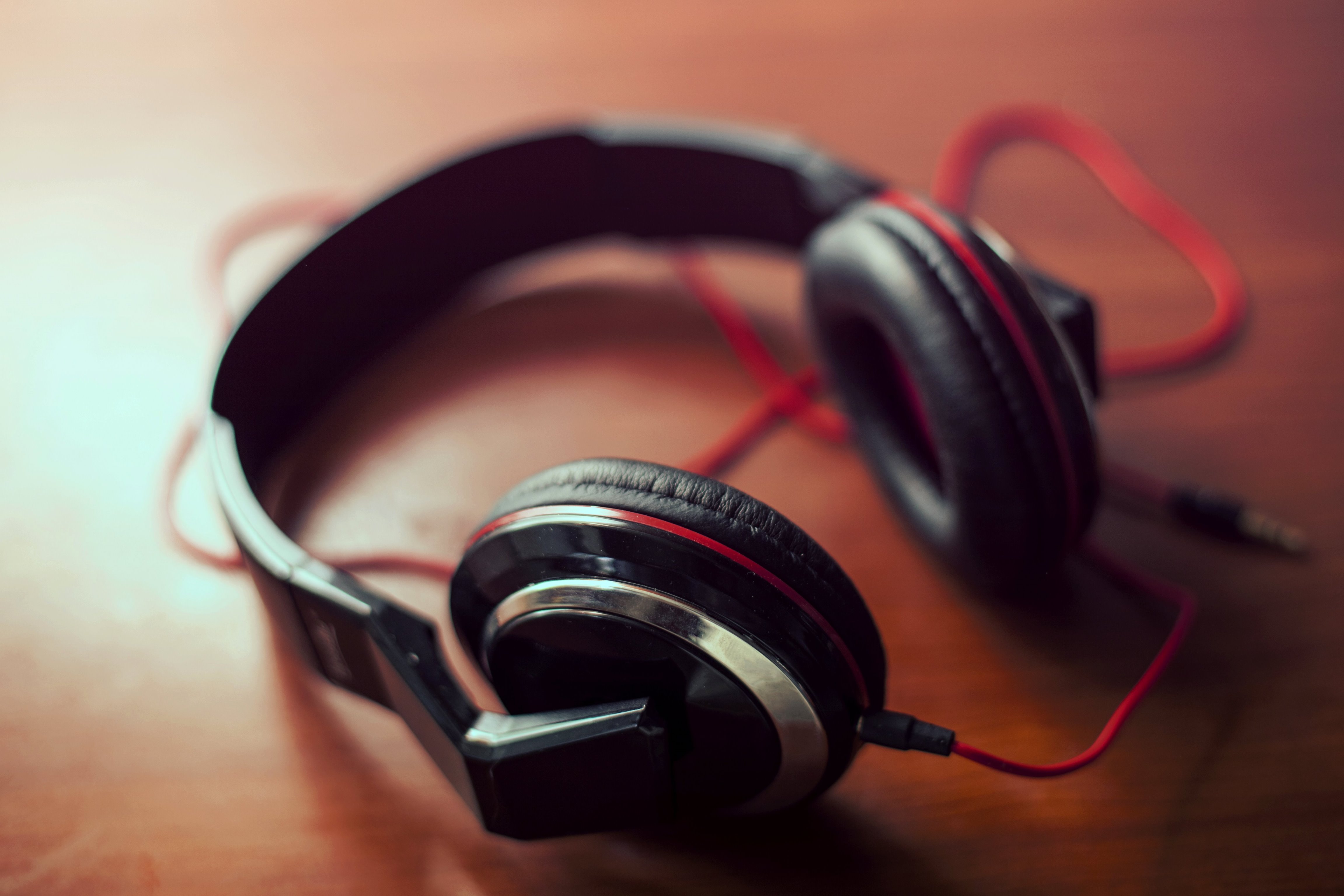 Headphones for listening to stress relief music